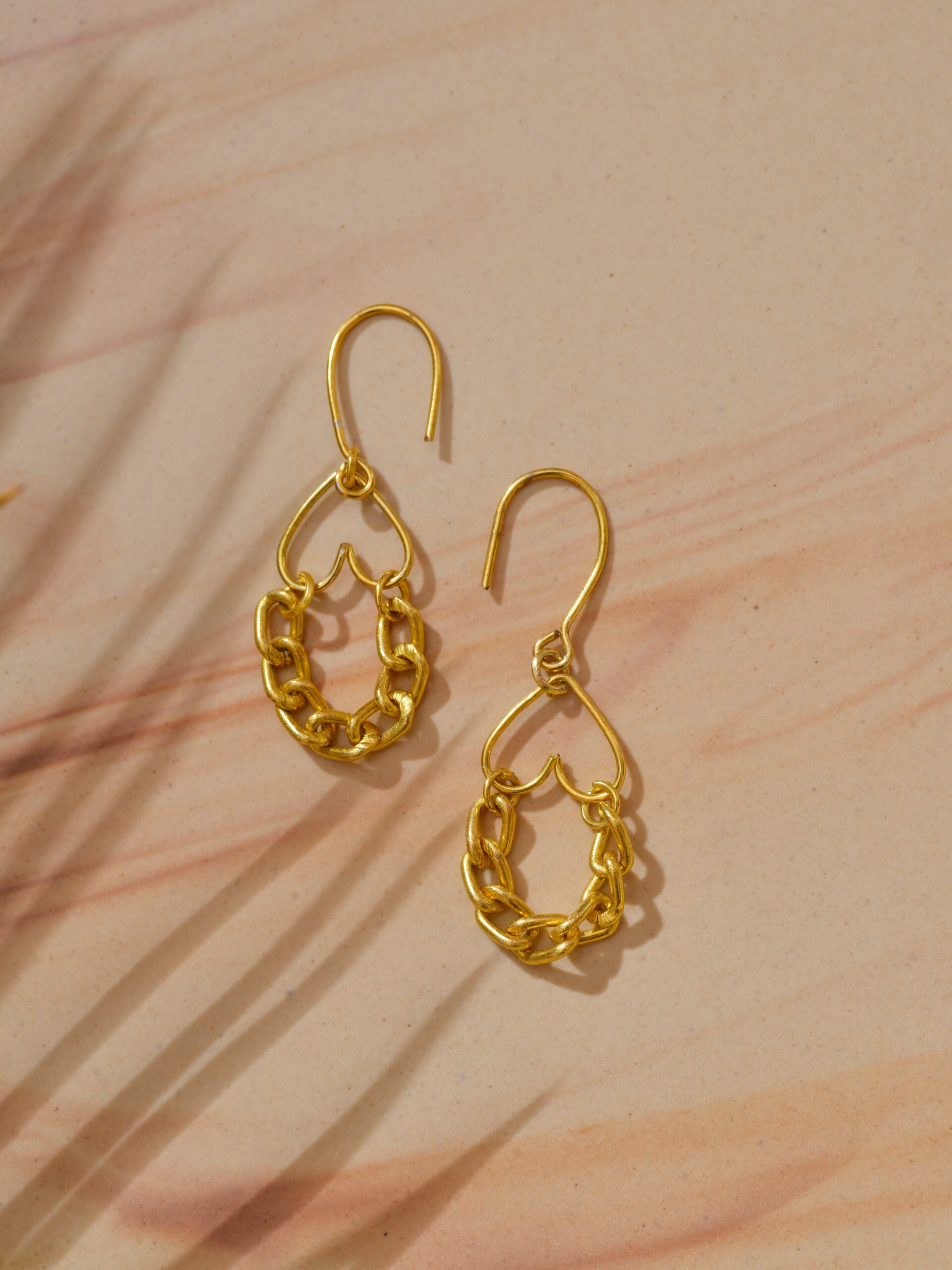 Heart Chain Earrings