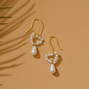 Heart Pearl Earrings